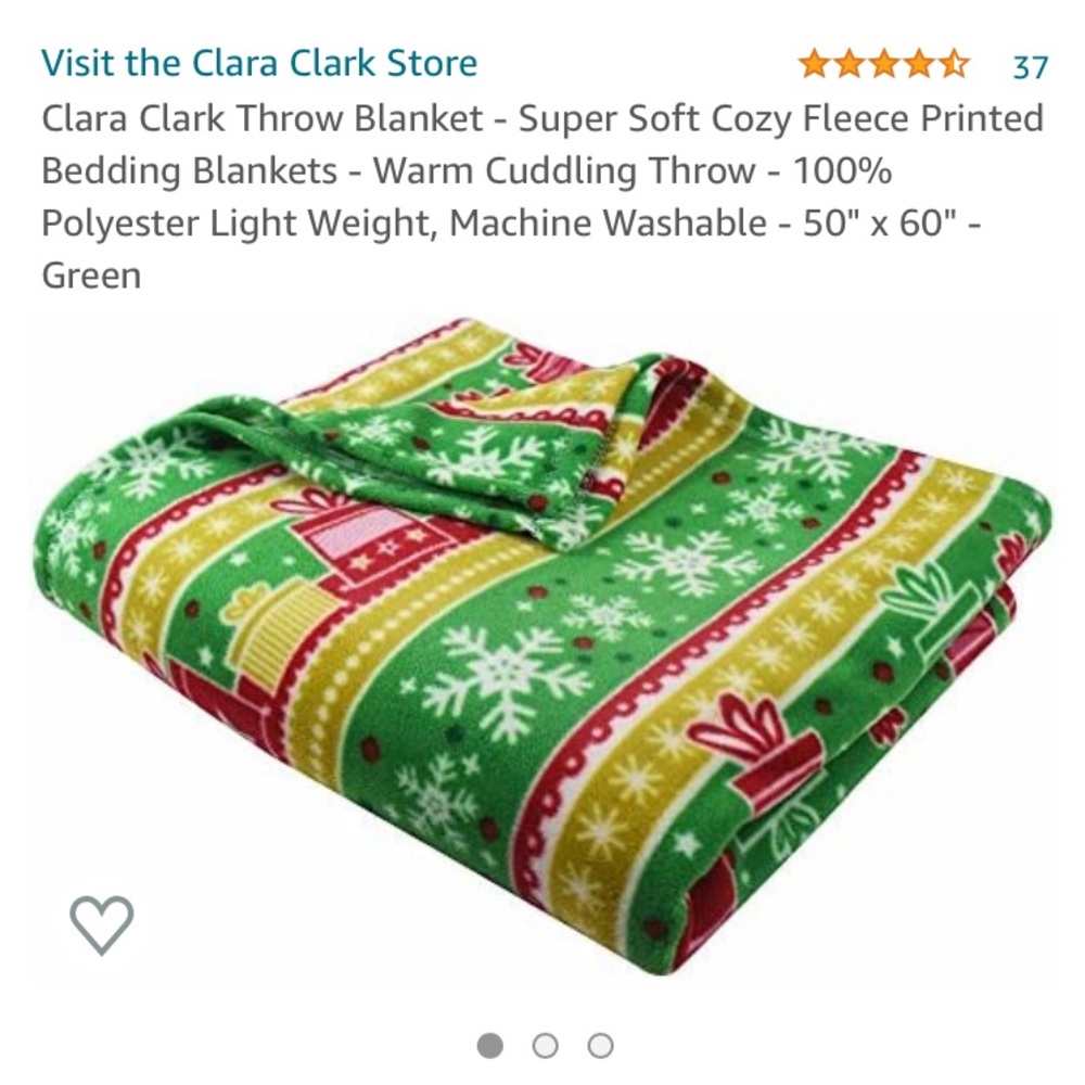New Clara Clark Fleece Throw - Holiday Gifts